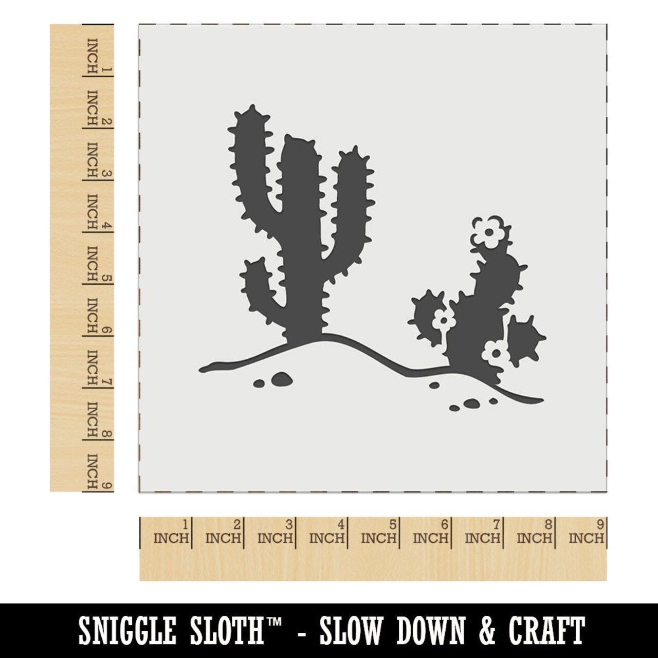 Saguaro Cactus Succulent Desert Southwest Wall Cookie DIY Craft Reusable Stencil